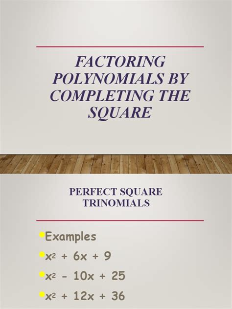 Image result for Perfect Square Factorization Intro