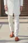 Buy Ivory Tussar, Silk Embroidery, Daniell Chikankari Sherwani With ...