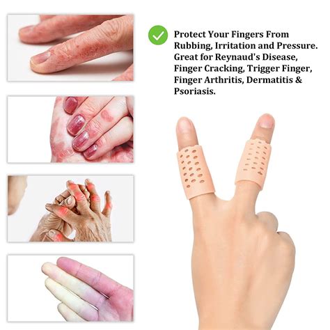 LATEX-FREE Gel Finger Cots (14 PCS) - Breathable Silicone Finger ...