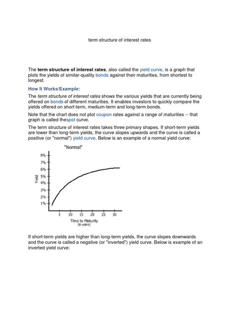 Term Structure of Interest Rate Explained 的图像结果