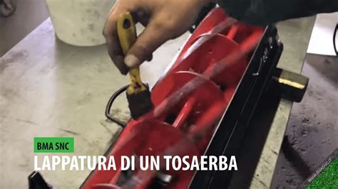 LAPPATURA DI UN TOSAERBA ELICOIDALE CON CARTUCCIA  