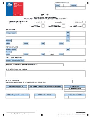 Fillable Online ion inapi Solicitud de Registro o Renovaci n de Marcas ...