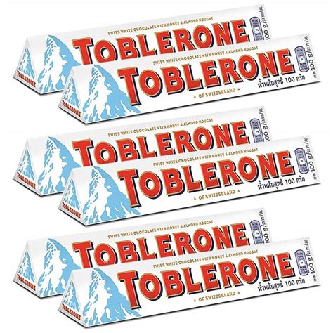 Toblerone White Chocolate with Honey and Almond Nougat 6 Pack – glamshow