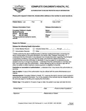 Fillable Online Authorization to Release Records Form - Complete ...