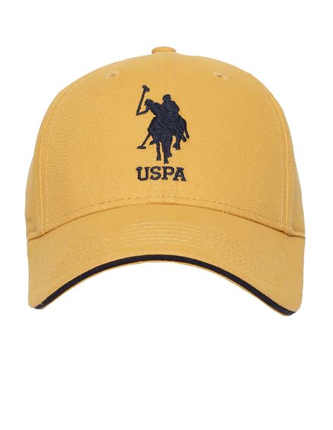 Men Mustard Cotton Solid Lugo Cap – U.S. Polo Assn. India
