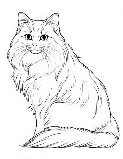 Cat Coloring Pages Realistic