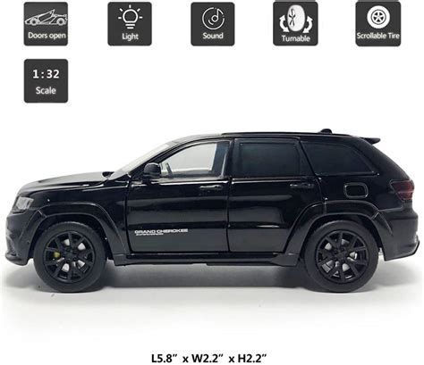 Buy Grand Cherokee Trackhawk Toy Car Diecast Model Car 1/32 Scale SUV ...