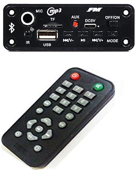 Bluetooth with Mic Echo Karaoke FM USB AUX Card MP3 Audio Player ...