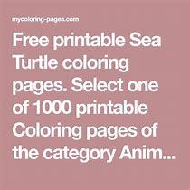 Image result for Cartoon Sea Turtle Coloring Pages