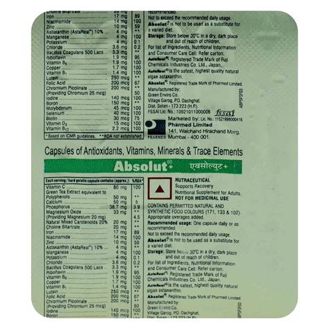 Absolut Plus Capsule | Uses, Side Effects, Price | Apollo Pharmacy