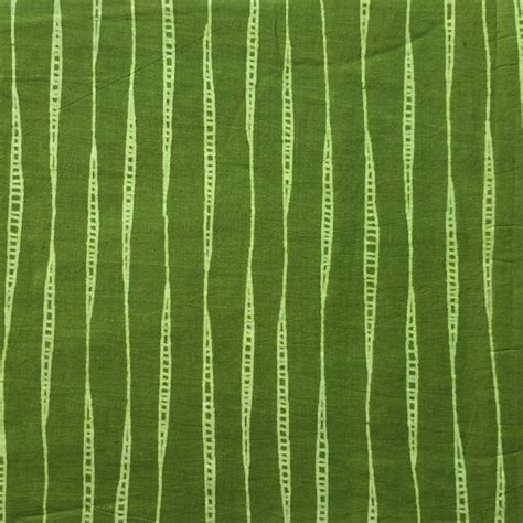 Pure Cotton Dabu Green With Design Stripes Hand Block Print Fabric ...