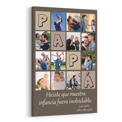 Father Art Custom Photo Collage Canvas Print | 365Canvas