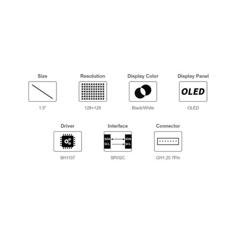 Buy 1.5inch OLED Display Module, 128×128 Resolution, SPI / I2C ...