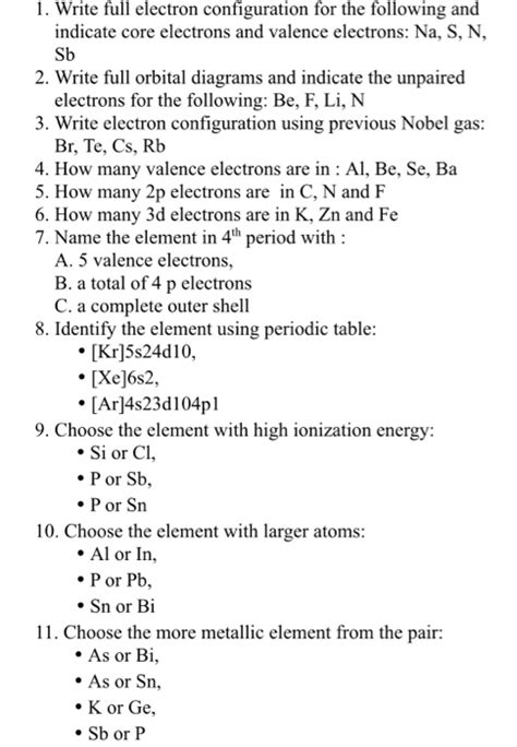 Image result for How to Write Full Electron Configuration