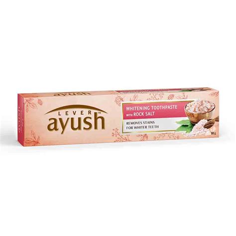 Lever Ayush Whitening Toothpaste with Rock Salt, 80 gm Price, Uses ...
