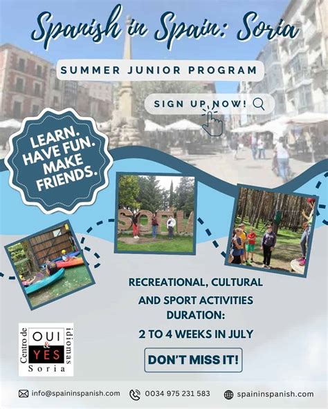 SPANISH JUNIOR CAMP. Summer 2025 - Spain in Spanish