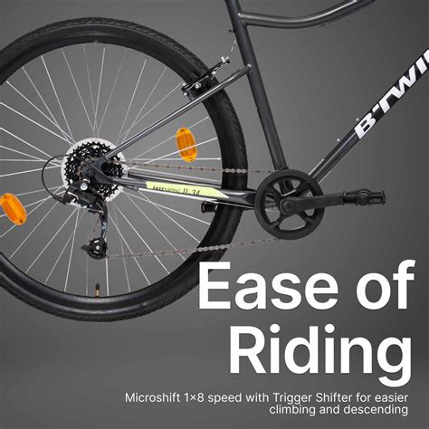 Buy Adult Hybrid Cycle Riverside 120 - Grey Yellow Online | Decathlon