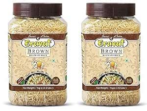 ERAVAT Brown Sella Basmati Rice 1 Kg | Low Glycemic Index | Gluten Free ...