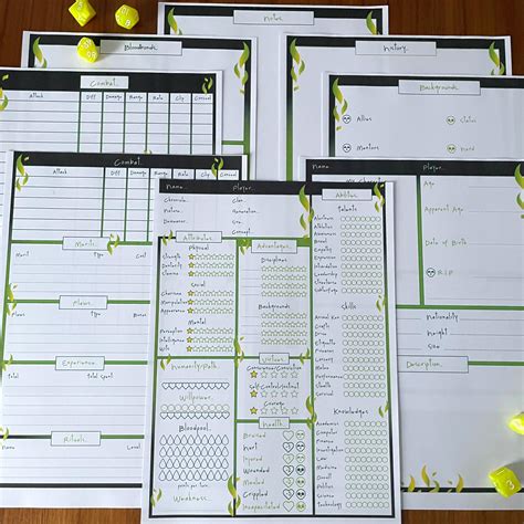 Vampire the Masquerade Character Sheets 20th Anniversary Edition | Vtm ...