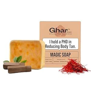 Buy Ghar Soaps Sandalwood & Saffron Magic Soaps For Bath (100 Gms Pack ...