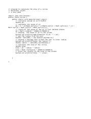 Image result for Java Program to Find Area of Circle