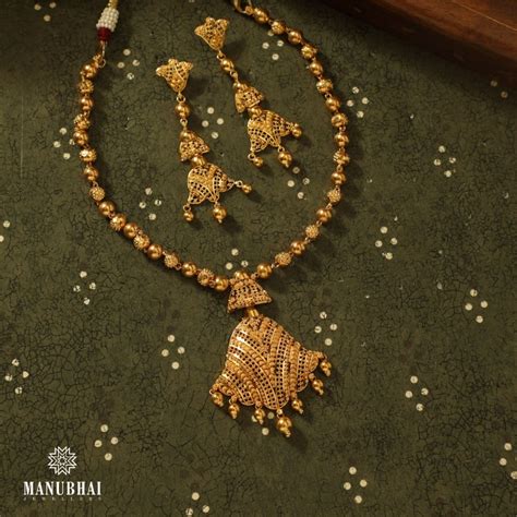 Buy Yellow Gold Mani Design Necklace Set Online | Yellow Gold Mani ...