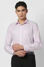 Buy Men Pink Regular Fit Check Full Sleeves Formal Shirt Online ...