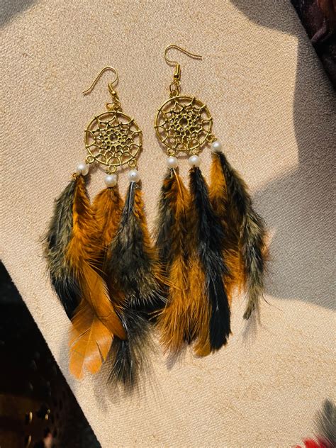 Brown Black Bohemian Dreamcatcher Earrings – Teal By Tanvi