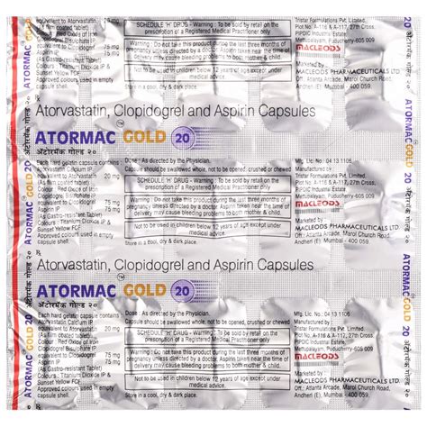 Atormac Gold 20 - Strip of 15 Capsules : Amazon.in: Health & Personal Care