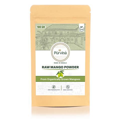 Pūrvīṇa Raw Mango Powder- 100% Natural – Purvina