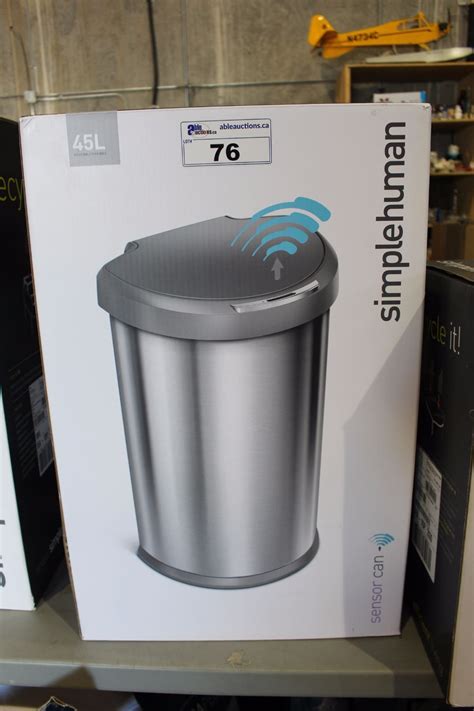 SIMPLEHUMAN 45L STAINLESS STEEL SENSOR GARBAGE CAN