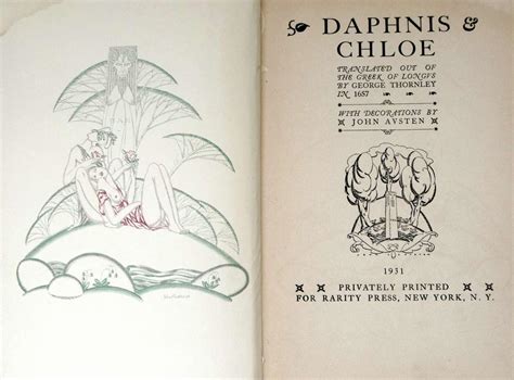 At Auction: DAPHNIS & CHLOE. TRANSL. OUT OF THE GREEK OF LONGUS BY ...