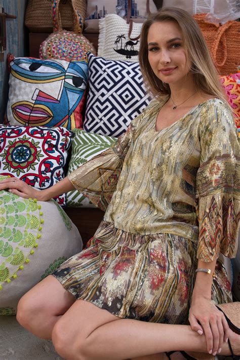 V-Neck Kilim Shift Dress – Getaway Clothing - TGAC