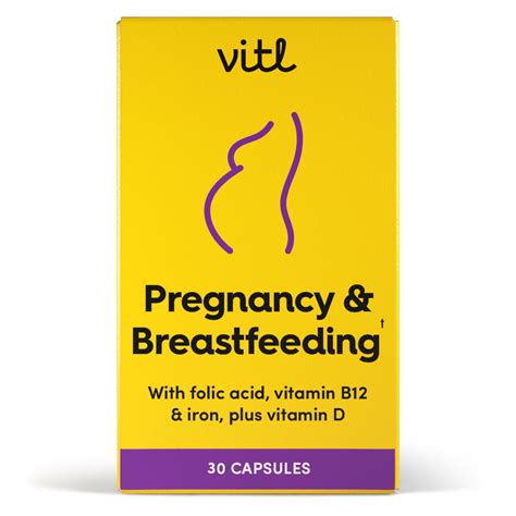 Vitl Pregnancy & Breastfeeding Support Supplement - 30 Vegan Capsules ...