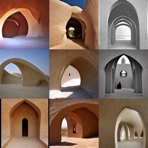 futuristic arch design by Hassan Fathy | Stable Diffusion