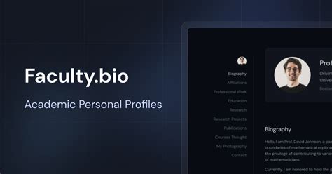 Faculty Bio Examples 的图像结果