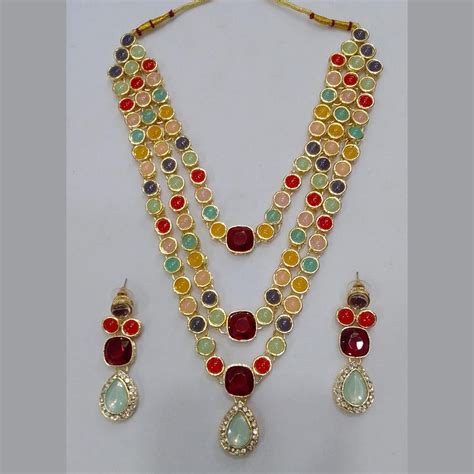 Midas Touch Gold Plated Multi Layer Long Necklace Set – JewelEMarket