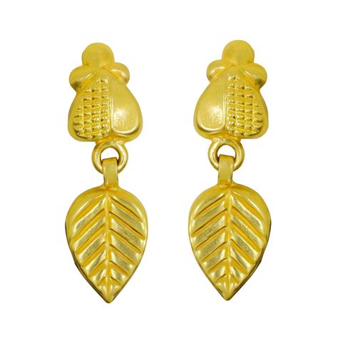 Buy Joyalukkas 22KT Yellow Gold Drop Earrings for Girls at Amazon.in