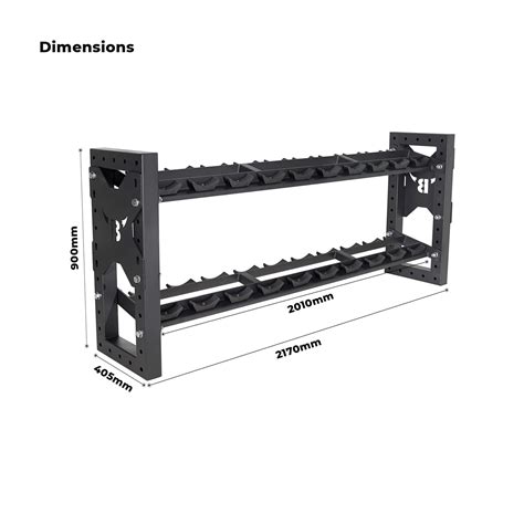 2 Tier Dumbbell Rack | Round Dumbbell Storage Rack