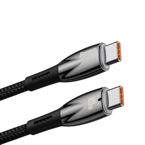 Baseus Glimmer Series Fast Charging Data Cable Type-C to Type-C 100W ...