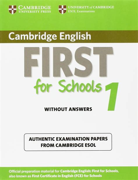 Buy Cambridge English First for Schools 1 Student's Book without ...