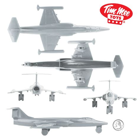 Buy TimMee Plastic Army Men Cold WAR Fighter Jets - Gray Airplanes ...
