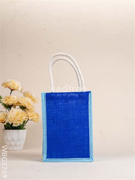 Jute Bag - Zari Border - WBG1769 – Wedtree
