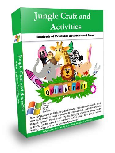 Jungle Craft Activities Pack- Massive (Jungle Craft Printable ...