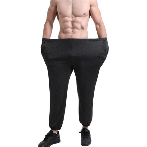 ANUFER Mens Stretchy Loose Fit Casual Track Pants, Lightweight Thin ...