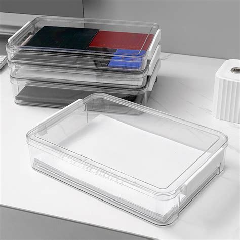 RLATCR Clear Plastic Storage Bins with Latching Lids File Box Stackable Storage Containers ...