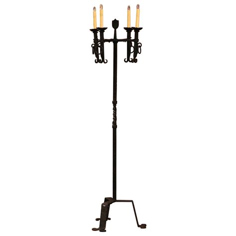 Monumental Gothic Iron Floor Lamps at 1stDibs