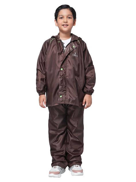 Buy The CLOWNFISH Duke Series Reversible Raincoat | Age 11-13 | Brown ...