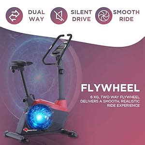 PowerMax Fitness BU-800 Magnetic Upright Bike for Home use, 6kg ...