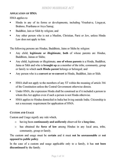 HMA - law - APPLICATION OF HMA HMA applies to Hindu in any of its forms ...